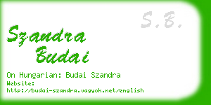 szandra budai business card